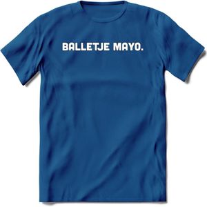 Balletje Mayo - Snack T-Shirt | Grappig Verjaardag Kleding Cadeau | Eten En Snoep Shirt | Dames - Heren - Unisex Tshirt | - Donker Blauw - XL
