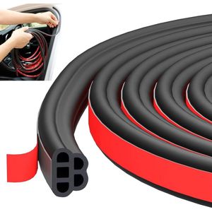 Geluidsdichte afdichtstrip rubber 5 gaten - universele autodeurafdichting - waterdicht - zelfklevend .