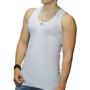 2 Pack Top kwaliteit onderhemd - 100% katoen - Wit - Maat M