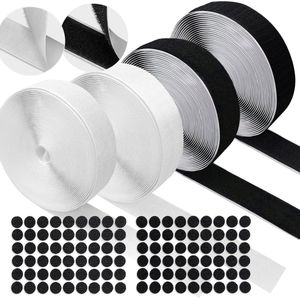 2 set haak- en lus tape - 8 meter x 20 mm - klittenband zelfklevend - 54 paar stippen stickers - zware en waterbestendige bevestiging - thuiskantoor doe-het-zelf ambachten