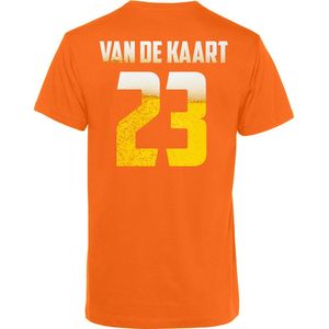 T-shirt Van de Kaart Bier | Koningsdag kleding | oranje shirt | Oranje | maat XS