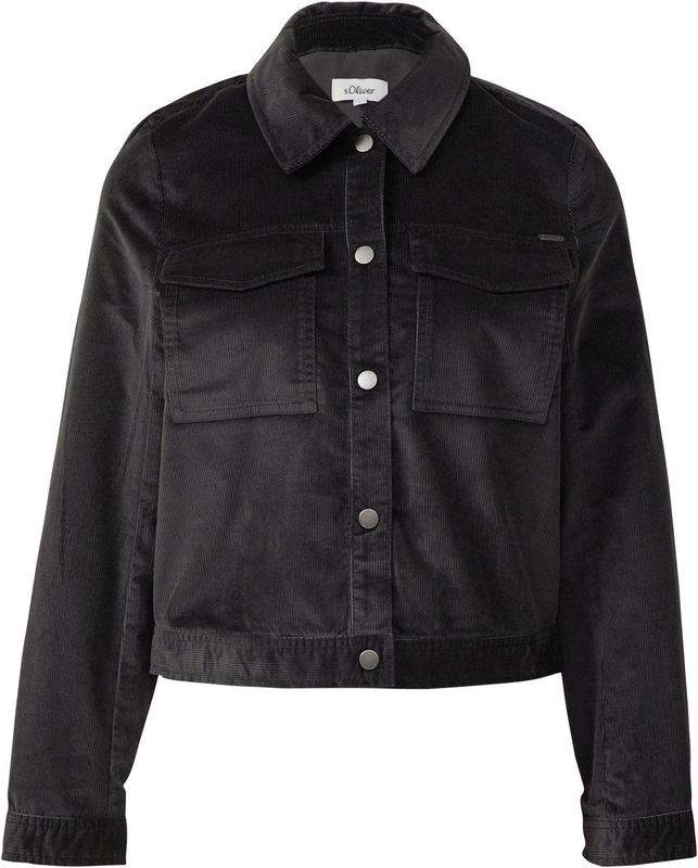 s.Oliver - Indoor-Jacke - Corduroy Jack - Zacht - Met Overhemdkraag