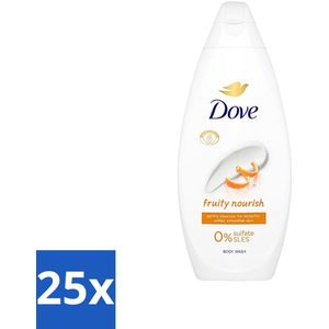 25 x Dove Fruity Nourish - Douchegel - Sulfaatvrij - 250 ml - Sulfaatvrij - Geur - Verfrissend