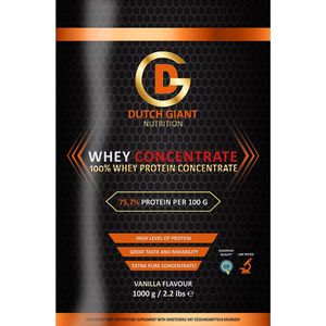 Dutch Giant Nutrition - Whey Concentraat - Eiwit Shake - 1000g - Aardbei (Gratis Shakebeker)