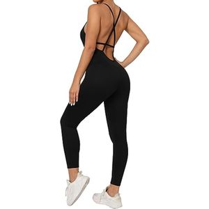 Dames Sexy Jumpsuit Backless Bandage Romper Hoog Taille Slim Fit Bodycon Playsuit