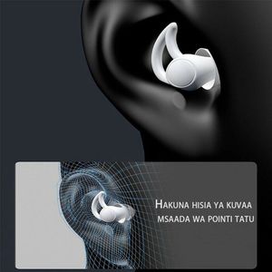 3-pack 3-laags zachte siliconen oordopjes met conische vorm voor slapen, geluidsreductie en geluidsisolatie - wit