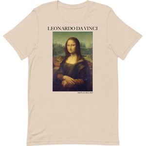 Famous Piece - Kunst T-shirt - Leonardo da Vinci 'Mona Lisa' - Unisex - Crème - S
