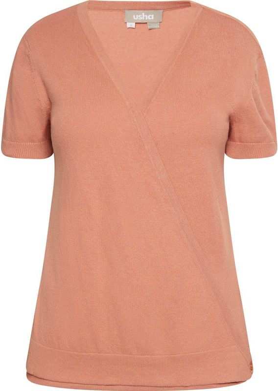 usha - Gebreide Trui - V-Ausschnitt - Katoenmix
