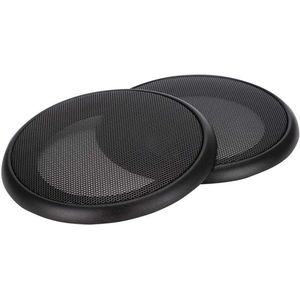 2pcs Speaker Grills 4in Metal Audio Subwoofer Speaker Protectors Protective Decorative Circle Mesh Cover for Small/Car Speakers (Black + Black)