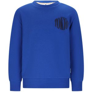 Moodstreet Simon Mount Fuji Sweater Truien & Vesten Jongens - Sweater - Hoodie - Vest- Blauw - Maat 98/104