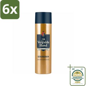 Vergulde Hand Scheerschuim 250 ml - Voordeelverpakking - 6 stuks - Scheerbeurt - Glad scheerresultaat