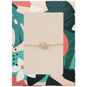Copper -bracelet with little zircon stones -Mama- Goud- Yehwang-Moederdag cadeautje - cadeau voor haar - mama
