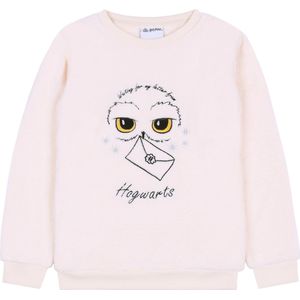 Fleece, ecru meisjes sweatshirt - Harry Potter / 110-116 cm