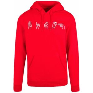 7311 - Hoodie - Gebarentaal; Bitch-Red-M