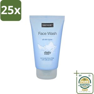 25 x Sence - Alle Huidtypes - Face Wash - Verfrissend - 150 ml - Grootverpakking - Face Wash - Gezichtsreiniging - Huidverzorging - Reinigen - Huidtype