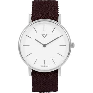 Prisma Unisex P.1625.WG27 horloge wijnRood Nylon 5 ATM