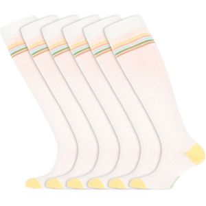 Kniekousen | Sokken voor meisjes | Merk: Yellow Moon | Kleur: Pastel | Maat: 19 t/m 34 | 6 Paar