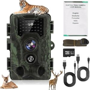 Equivera Wildcamera - Wildcamera met Nachtzicht - Wildcamera's - Wildcamera met Nachtzicht en Wifi - Wildlife Camera's - Wild Camera - Buitencamera met Nachtzicht - Wildcamera voor Buiten - Wildcamera met Sensor