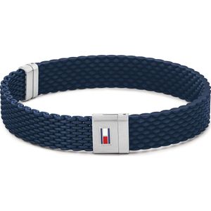 Tommy Hilfiger Herren-Armband CASUAL Edelstahl, Silikon One Size Blauw 32013046