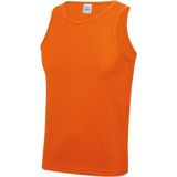 Sport singlet/hemd oranje voor heren - Hardloopshirts/sportshirts - Sporten/hardlopen/fitness/bodybuilding - Sportkleding top oranje voor mannen S (38/48)