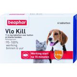 Beaphar Vlo Kill -  Kleine Hond/Kat - Tot 11 Kg - 6 Tabletten