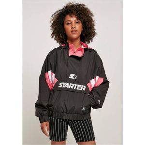 Starter Black Label - Colorblock Halfzip Windbreaker jacket - XL - Zwart/Roze