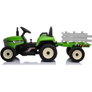 Elektrische Tractor - Speelplezier - MP3 - LED Lichten - Met Afstandsbediening - Groen