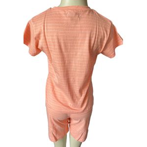 Cocodream Quality - Meisjes licht oranje pyjamaset - Maat 140 - Meisjes - blauw -