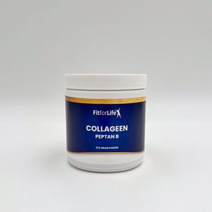 Fit for Life Collageen Peptan B - Bosbes smaak - Hoogwaardig collageen hydrolisaat - Bevat tevens glucosamine en vitamine C - Poedervorm - 234 gram (30 doses)