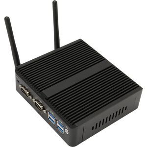 Industriële Pc Zonder Ventilator - Mini-pc CPU J4125 8G DDR4 - Dubbele Gigabit LAN-poorten - Stofdicht - 7 10 Mini-pc - 100-240V - SSD 128G EU-stekker .