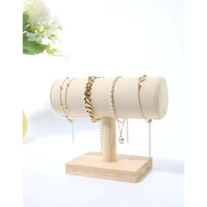 Armbanden display - Sieraden houder - Armbanden Organizer - Beige