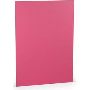 PAPERADO 50 vellen gekleurd papier DIN A4 - fuchsia geribbeld 160GR knutselpapier, 29,7 x 21 cm, schilderen, knutselen en bedrukken PAK VAN 50 VELLEN