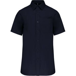 Kariban Heren poplin overhemd korte mouwen K543 - Navy - 5XL