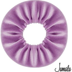 Jumalu scrunchie velvet haarwokkel haarelastiekjes - lila - 1 stuk