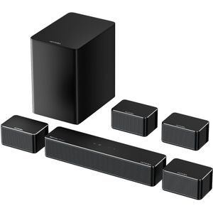 Home Cinema Set – Thuisbioscoop Systeem – Surround Geluidssysteem – Draadloos Speakersysteem – Soundbar Set – 7.1 Dolby Atmos – 6,5 Inch Draadloze Subwoofer – 460W Krachtig Geluid