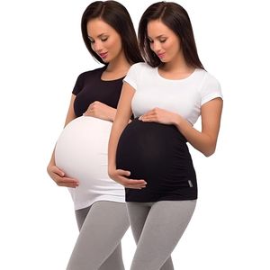 Karma Zwangerschappen buikband 04 2 Pack, Zwart + Wit, XL