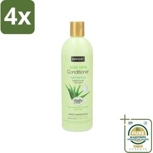 Sence - Aloë Vera - Conditioner - Hydraterend - 400 ml - Voordeelverpakking - 4 stuks - Conditioner voor droog haar - Conditioner voor beschadigd haar
