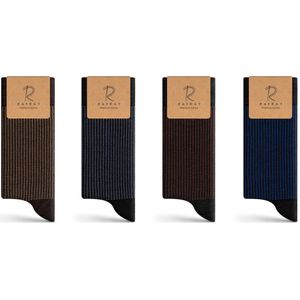 RAFRAY Bamboe Sokken - Checkered - Premium Bamboe Sokken in Cadeaubox - Premium Bamboo Socks - 4 Paar - Maat 40-44
