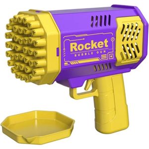 Bubble Bellenblaas Pistool - Paars/Geel - Bubble Gun -Bellenblazer - Bubble Pistool- Bubbel Gun- Bellenblaas Pistool - batterij niet inbegrepen