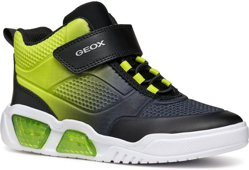 Geox - J Illuminus Boy B - Sneakers - Black Lime - Ademend Vermogen