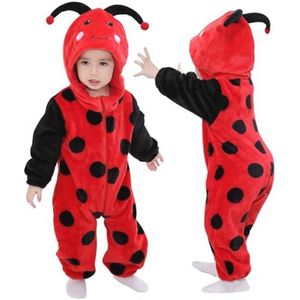 Hooded Dier Flanel Baby Rompertje - Schattige Peuter Slaapkleding