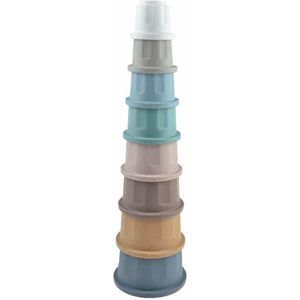 Siliconen stapeltoren | magic cupcake | 36,5 cm hoog | bijtspeelgoed | stapeltoren | educatief | stimulerend | bijtring | stapelen