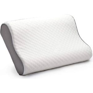 Sleeptight® Orthopedisch Hoofdkussen Nekklachten – Aanbevolen door Ergotherapeuten - Ergonomisch Kussen tegen Nekpijn & Rugpijn – Anti Snurk Kussen Voor Zijslapers – Traagschuim Memory Foam – 60×40×12cm