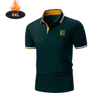 Bovista Poloshirt Heren - T-Shirt Heren - Shirt - Overhemd - Polo Shirt - Donkergroen - L
