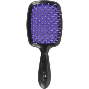 EGoods - Haarontwarrende borstel voor alle haarsoorten - Krulborstel Kam - Zwart/Paars