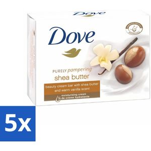 Dove - Zeep - Purely Pampering - Sheaboter - Verzachtend en bloemig - 90 g - Bulkverpakking - 5 stuks