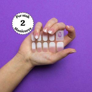 Maniac Nails - Timeless French - Gellak Stickers - 28 stickers voor 2 manicures - 14+ dagen zonder chippen - Uitharden met UV-lamp
