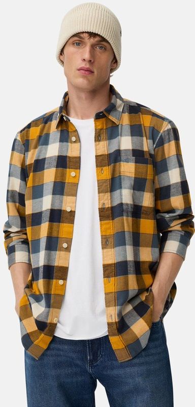camel active - fleXXXactive® - Overhemd - Geel - Lange Mouwen - Licht Flanel