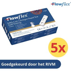 Flowflex Zelftest - Covid-19 - Corona zelftest - Corona Covid sneltest FlowFlex 5 stuks (SARS, RIVM goedgekeurd)