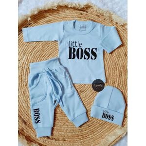 Setje little boss 50/56 [Geboortepakje] [Babykleding] [Baby] [Babyjongen] [Little Boss] [Kraamkado] [Babyshower]